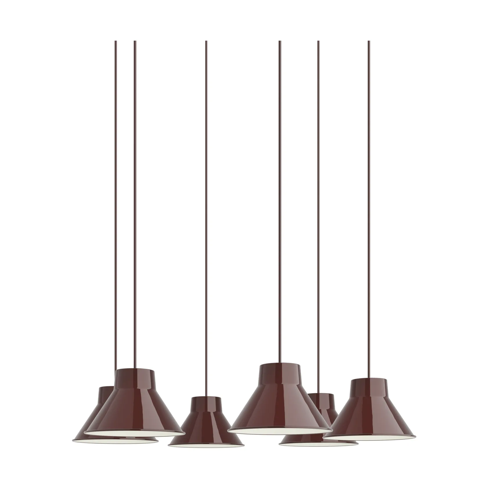 Top Pendant Cluster 6 lampa wisząca, Głęboka czerwień, Ø21 cm Muuto
