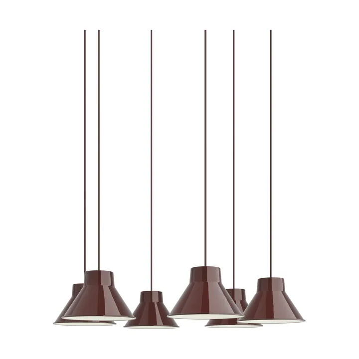 Top Pendant Cluster 6 lampa wisząca - Głęboka czerwień, Ø21 cm - Muuto