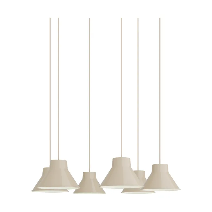 Top Pendant Cluster 6 lampa wisząca - Piasek, Ø21 cm - Muuto