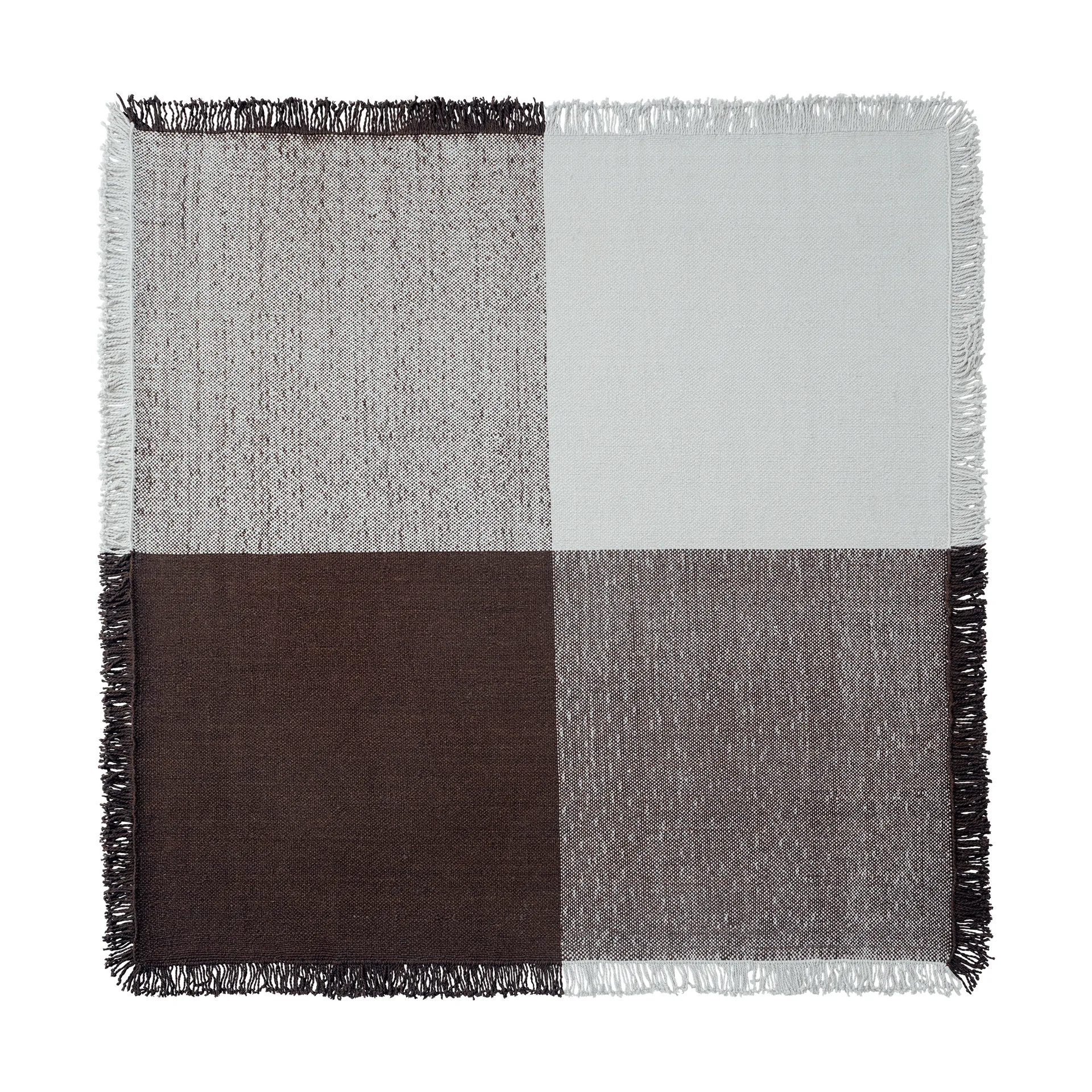 Verso dywan z wełny, Cool grey-ciemny brąz, 258x258 cm Muuto