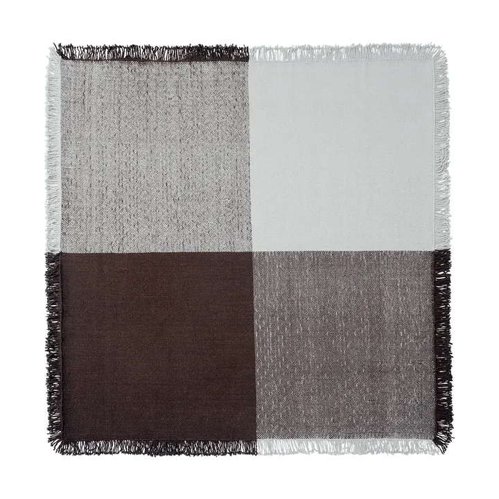 Verso dywan z wełny - Cool grey-ciemny brąz, 258x258 cm - Muuto