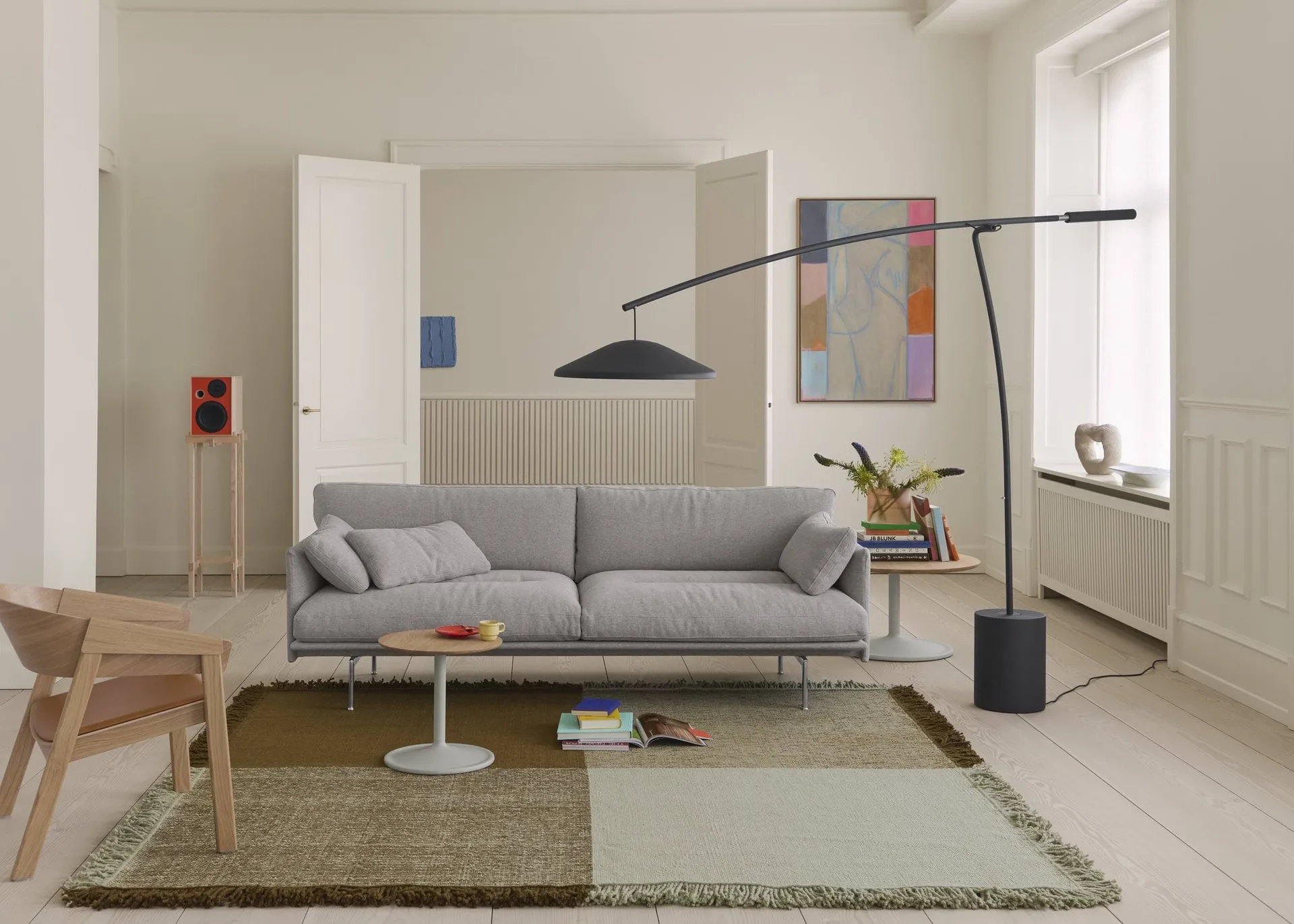 Verso dywan z wełny, Jasnozielony-ciepły brąz, 258x258 cm Muuto