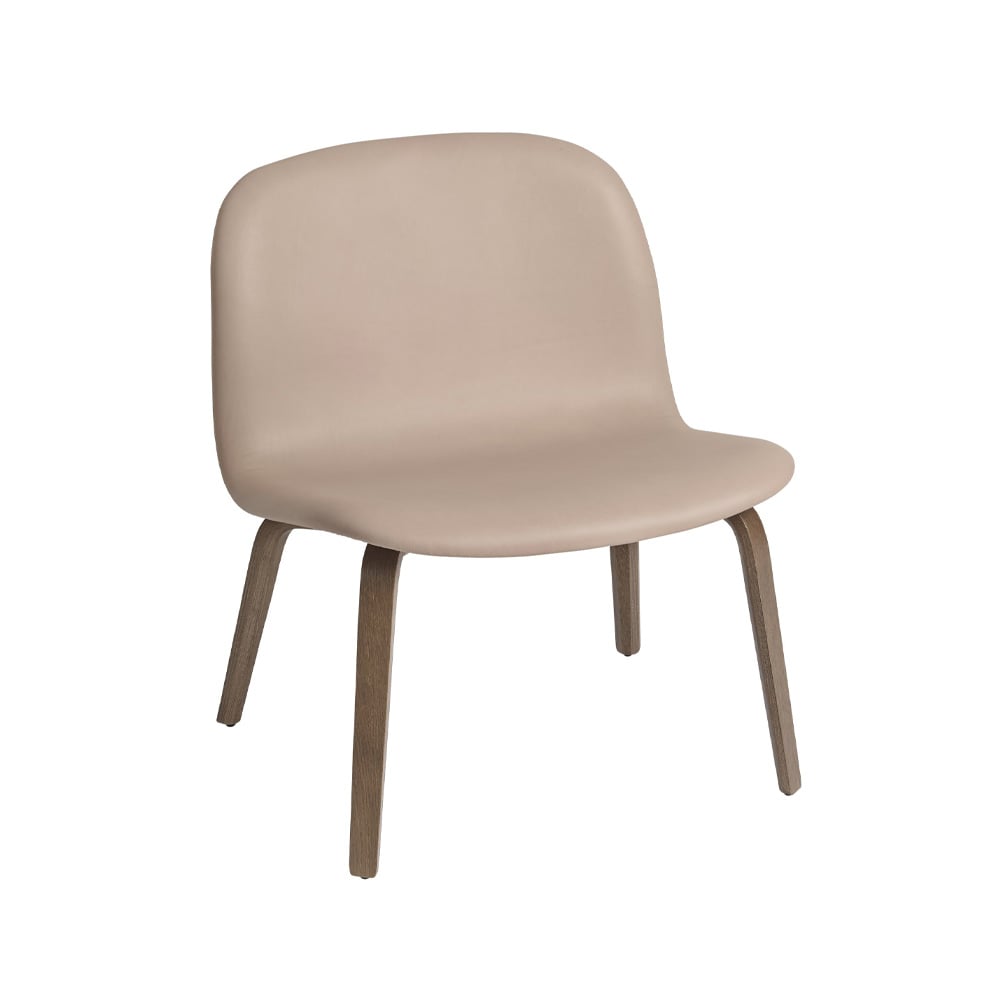 Muuto Visu fotel tapicerowany fotel Refine leather beige-Brown oak