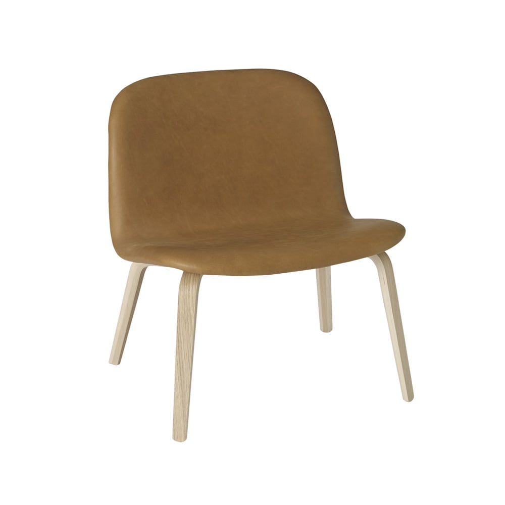 Muuto Visu fotel tapicerowany fotel Refine leather cognac-Oak