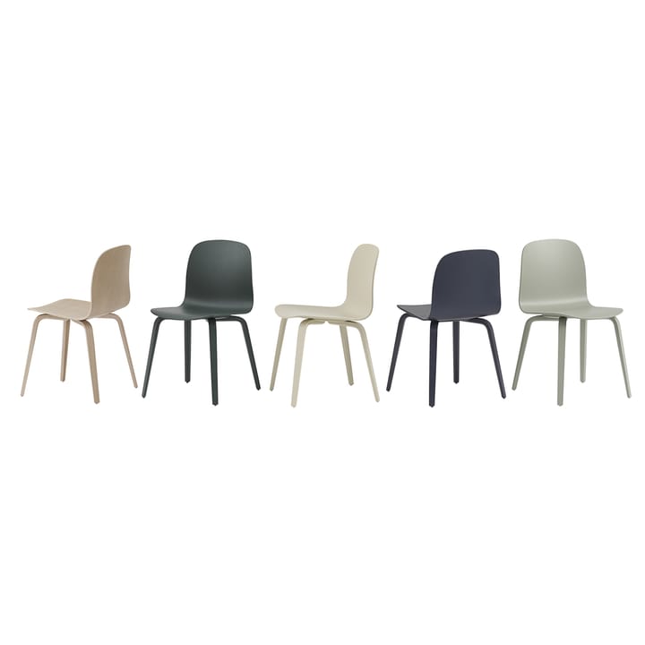 Visu krzesło drewno, Dark green Muuto