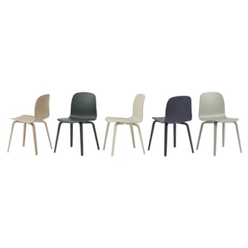 Visu krzesło drewno - Midnight blue - Muuto