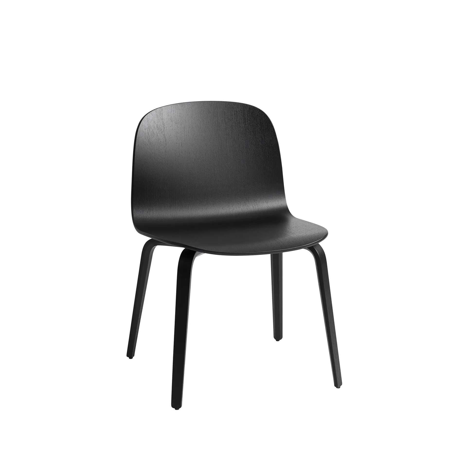 Visu Wide krzesło, Black-Black wood Muuto