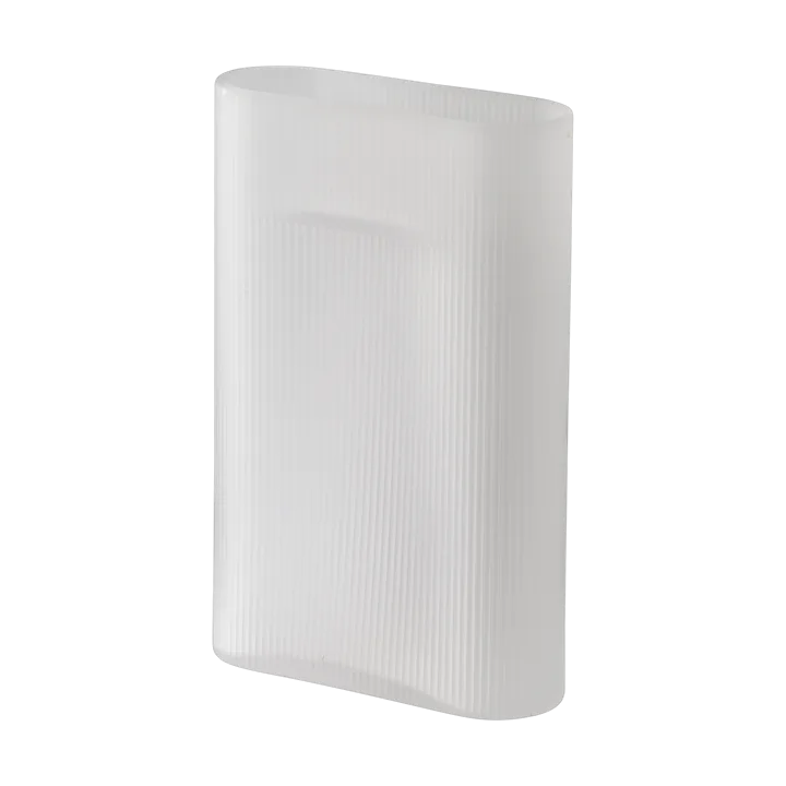 Wazon Ridge z mrożonego szkła 35 cm - White - Muuto