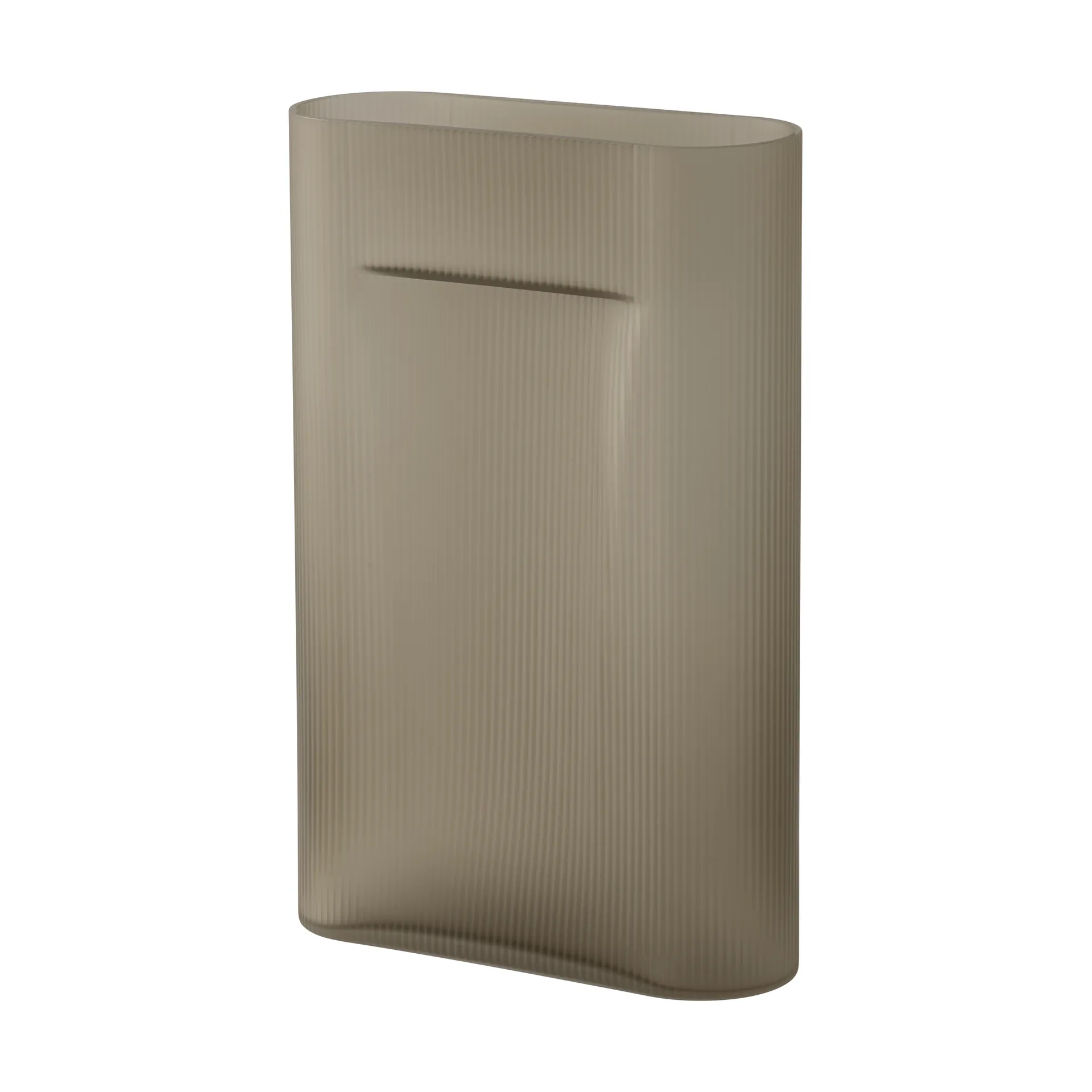 Wazon Ridge z mrożonego szkła 48,5 cm, Taupe Muuto