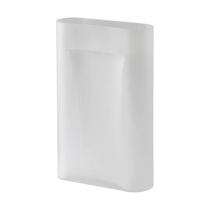 Wazon Ridge z mrożonego szkła 48,5 cm - White - Muuto