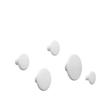 Wieszak ścienny Dots, 5 szt. - Kremowy - Muuto