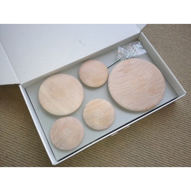 Wieszak ścienny Dots, 5 szt., Oak (dąb) Muuto