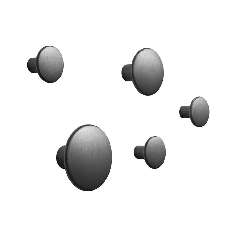 Wieszaki Dots metalowe 5 szt. - czarny - Muuto