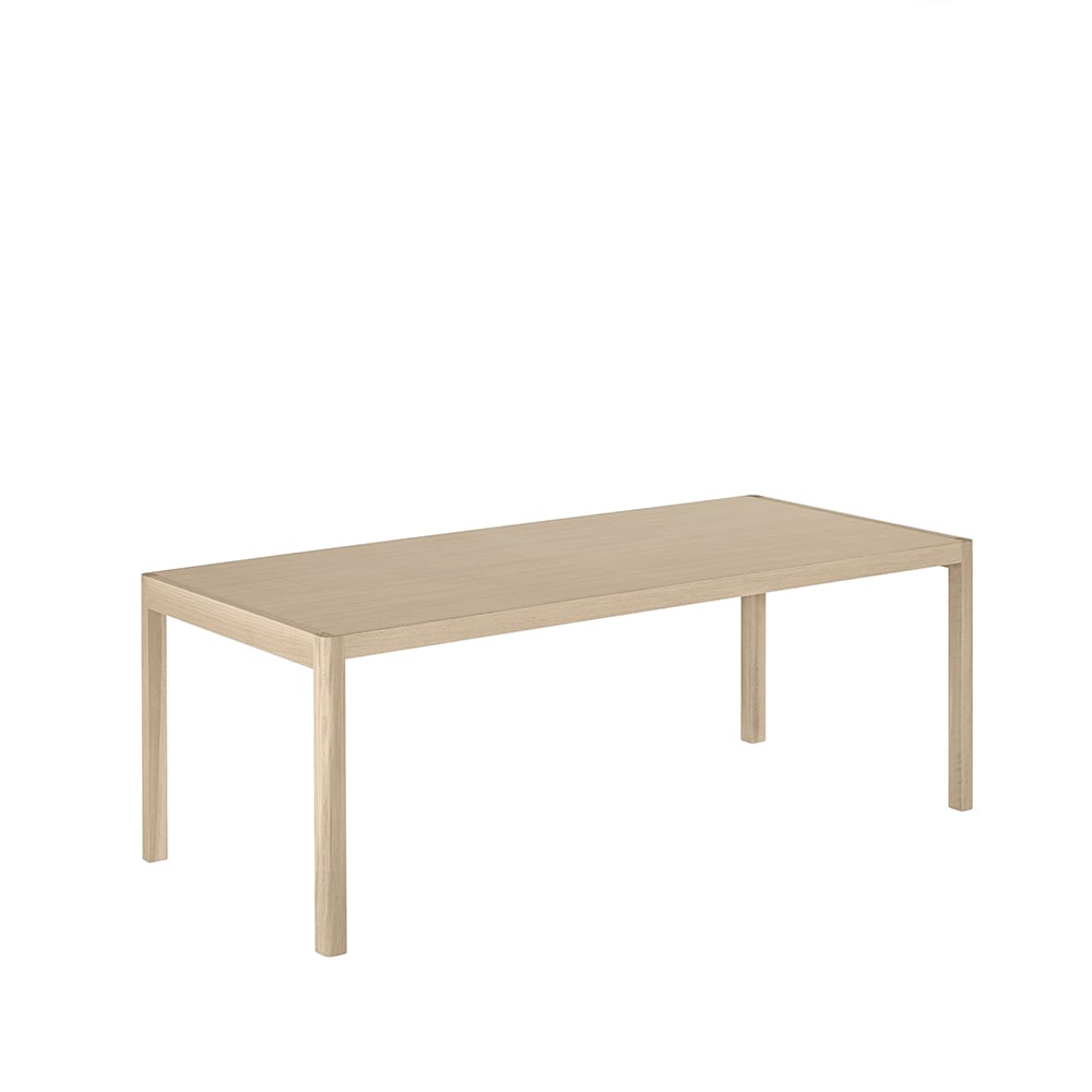 Muuto Workshop stół Oak veener-Oak 200x92 cm | Skandynawski Design | Beżowy