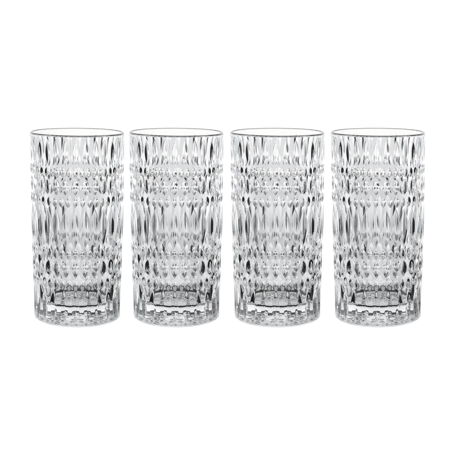 Ethno long drink szklanka 43,4 cl 4-pak, Przezroczysty Nachtmann