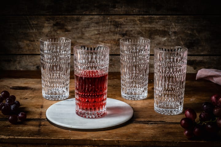 Ethno long drink szklanka 43,4 cl 4-pak, Przezroczysty Nachtmann
