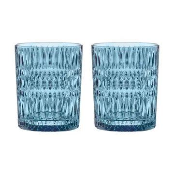 Ethno szklanki do whisky 304 ml, 2‑pak - Vintage blue - Nachtmann