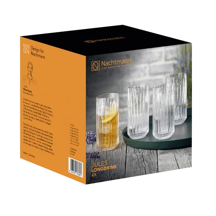 Jules long drink 4-pak, Przezroczysty Nachtmann