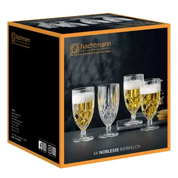 Noblesse szklanki do piwa 425 ml, 4‑pak - Przezroczysty - Nachtmann