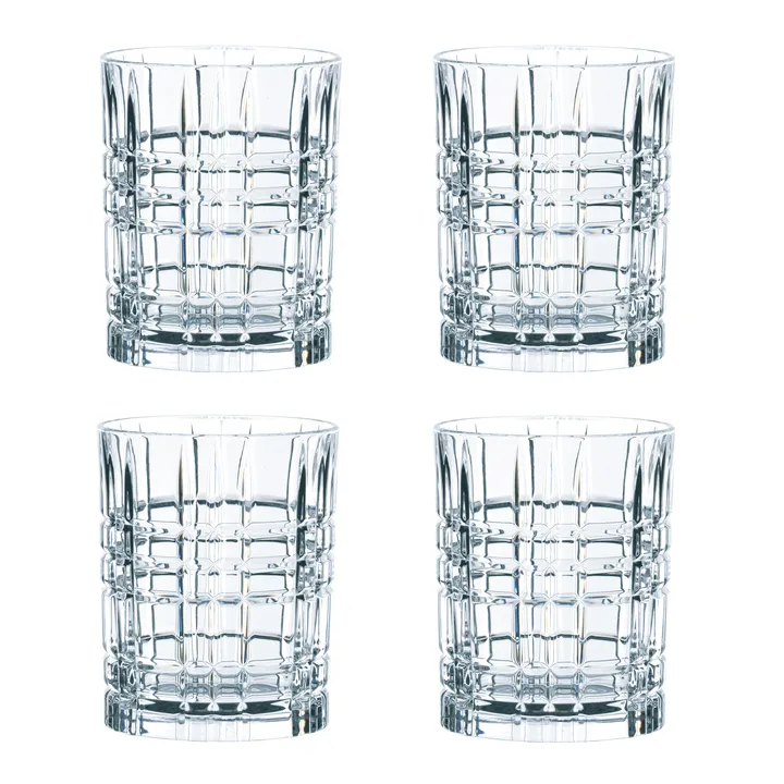 Square szklanki do whisky 340 ml, 4‑pak - 340 ml - Nachtmann