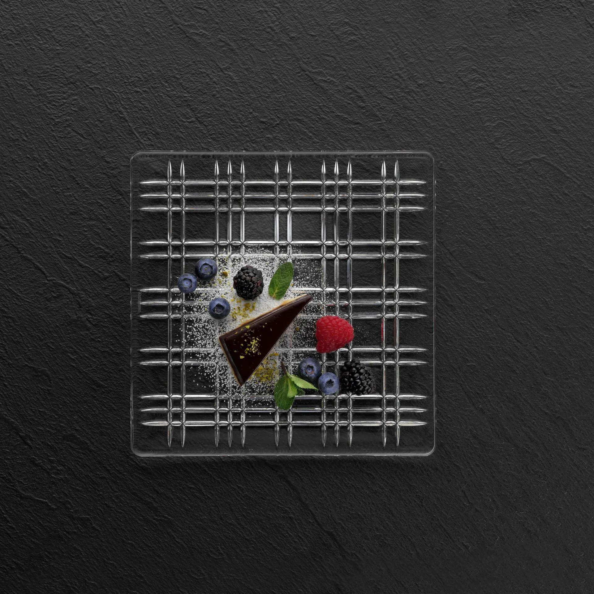 Talerz Square 21 x 21 cm, przezroczysty Nachtmann