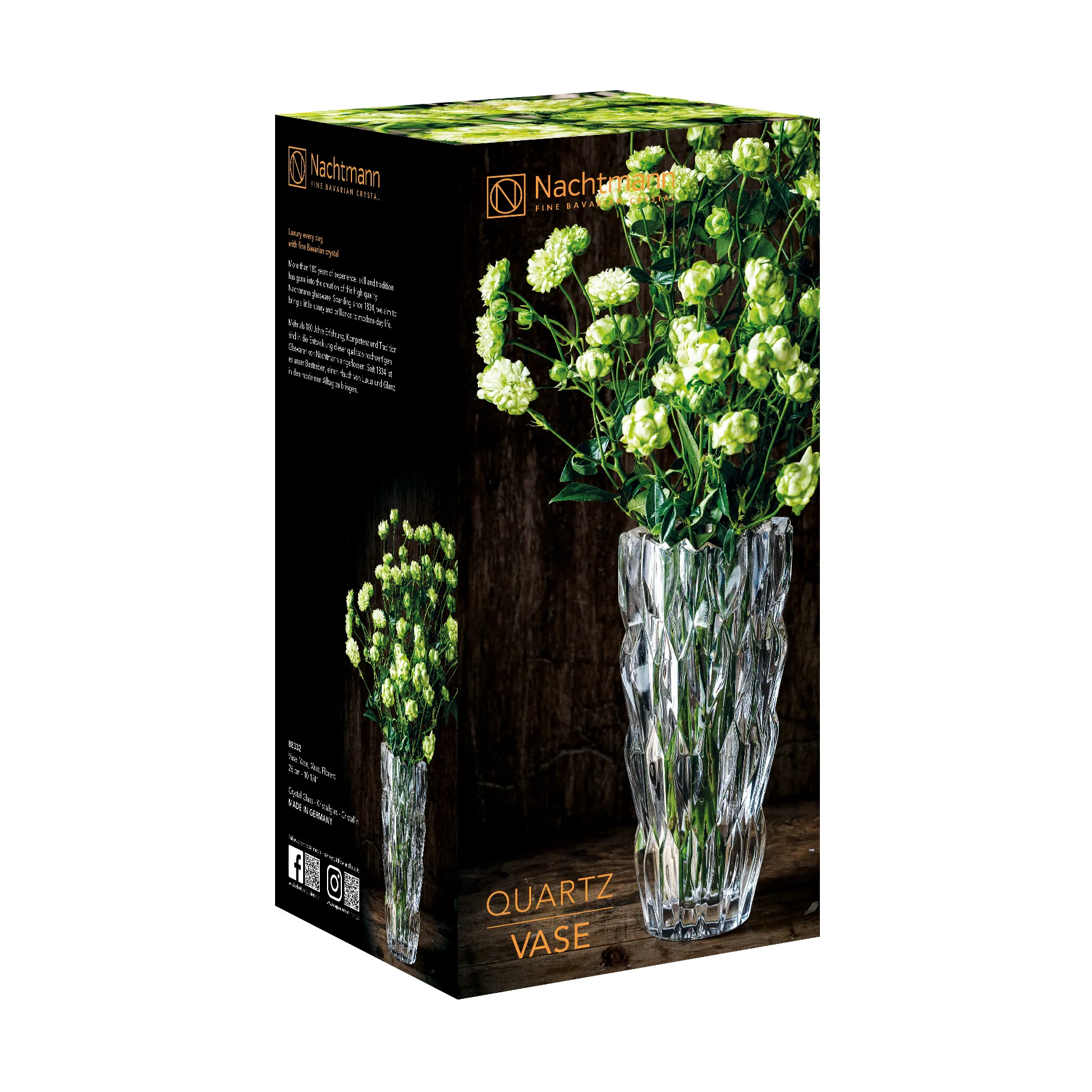 Wazon Quartz 26 cm, Przezroczysty Nachtmann