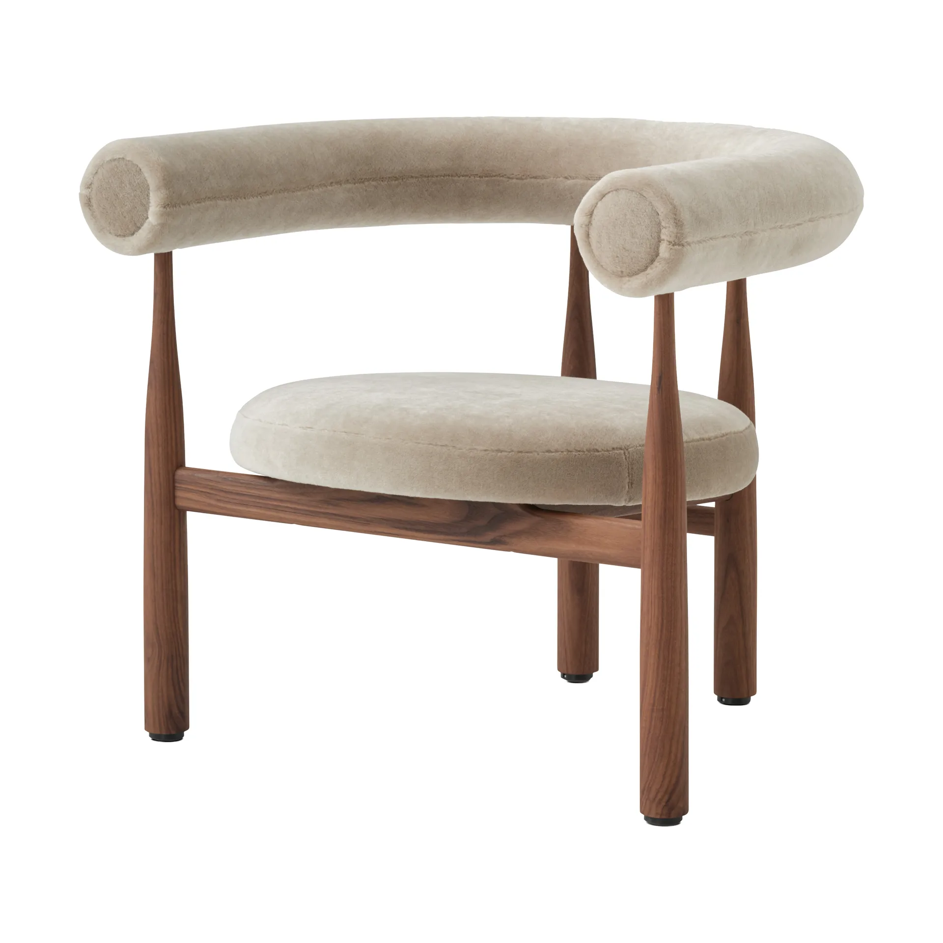 Bukowski Lounge Chair, Walnut, Rest 23 New Works