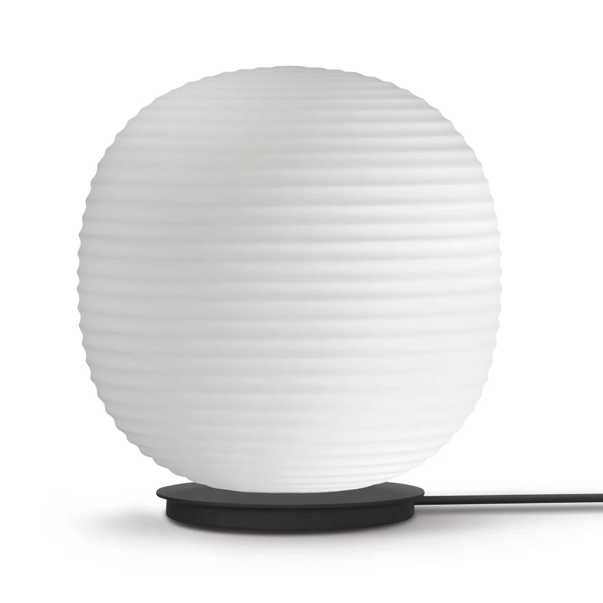 Lampa podłogowa Lantern Globe duża, Frosted white opal glass New Works