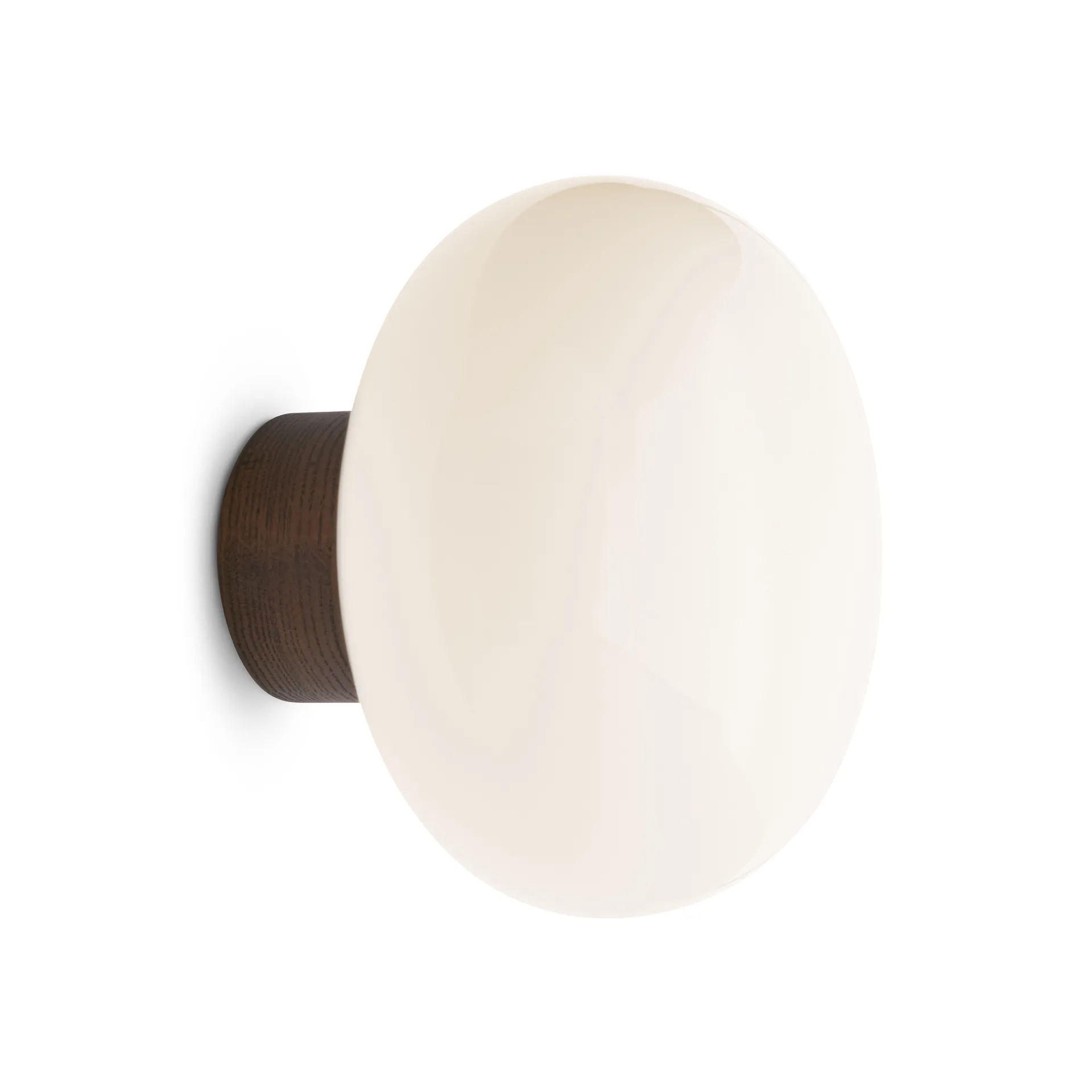 Lampa ścienna Karl-Johan, Smoked oak-white opal glass New Works