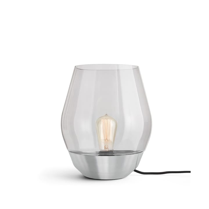 Lampa stołowa Bowl - stainless steel, szkło dymione jasne - New Works