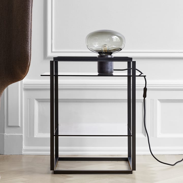 Lampa stołowa Karl-Johan, Black marquina-smoked glass New Works
