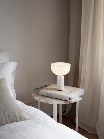Lampa stołowa przenośna Kizu - Biały marmur - New Works