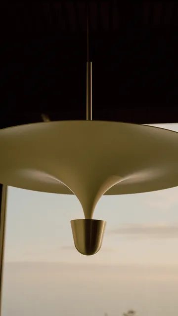 Lampa wisząca Kantarell Ø60 cm - Nickel Plated - New Works