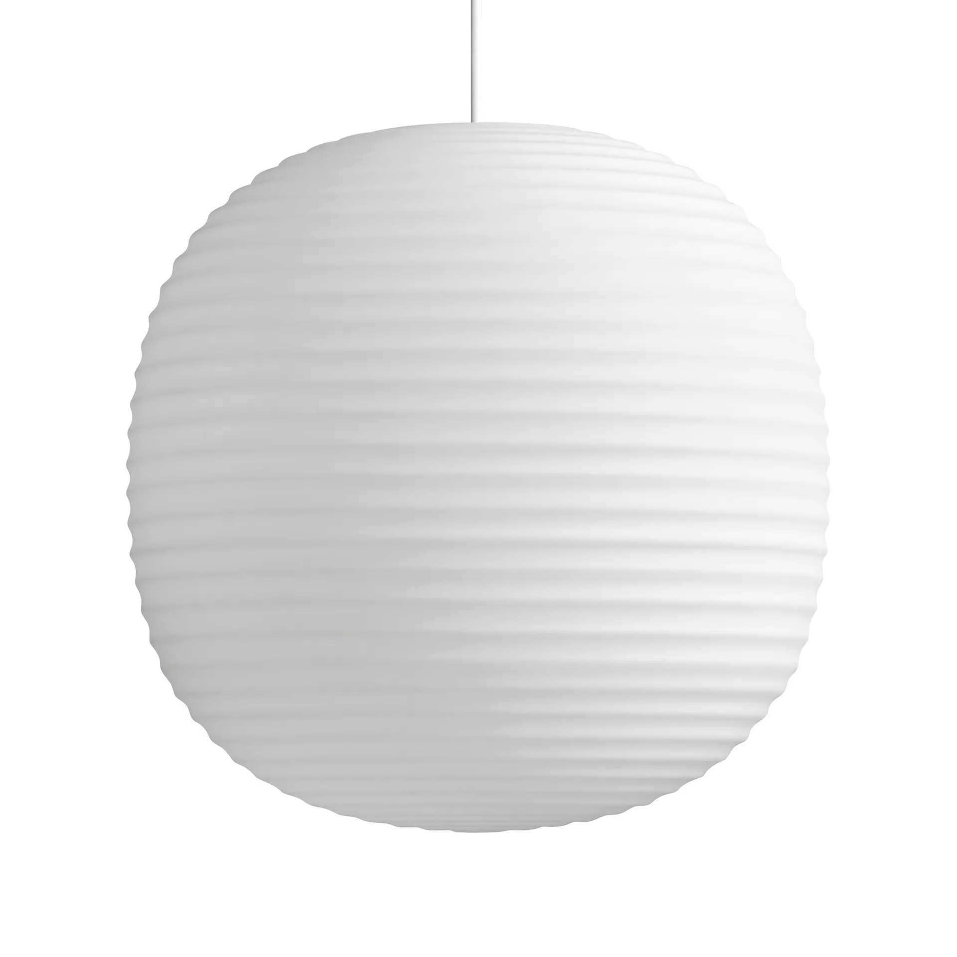 Lampa wisząca Lantern duża, Frosted white opal glass New Works