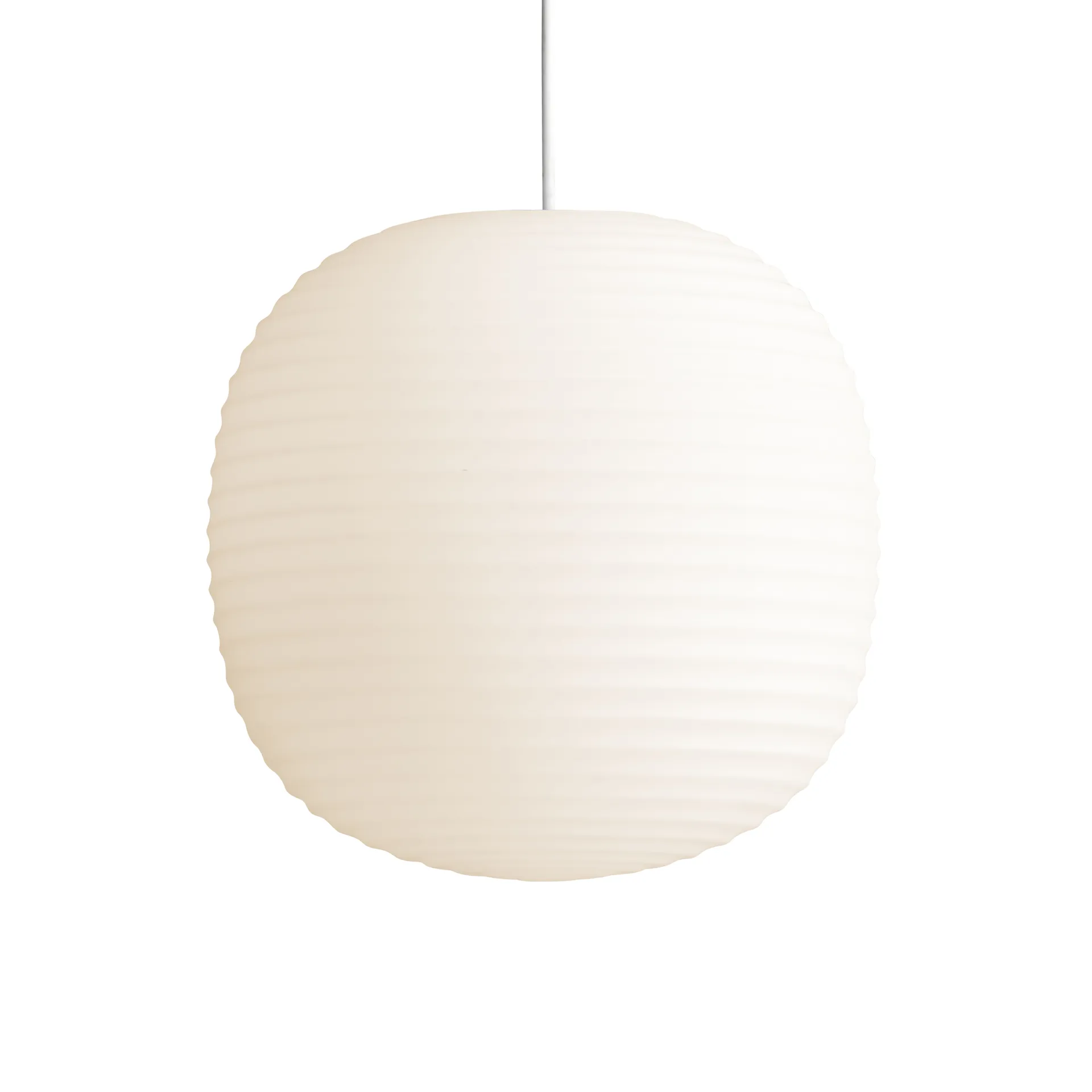Lampa wisząca Lantern średnia, Frosted white opal glass New Works