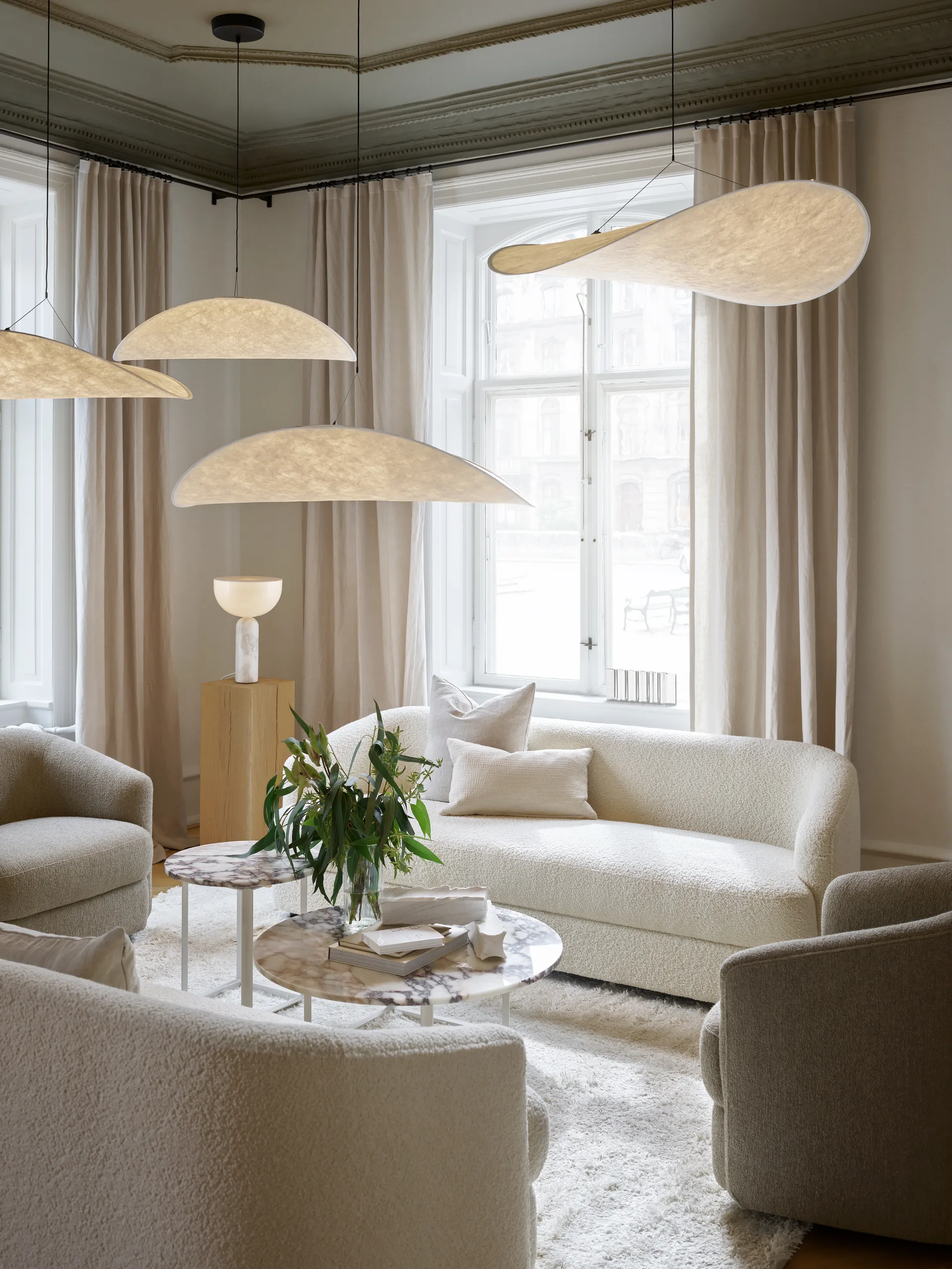 Lampa wisząca Tense, White, Ø90 New Works