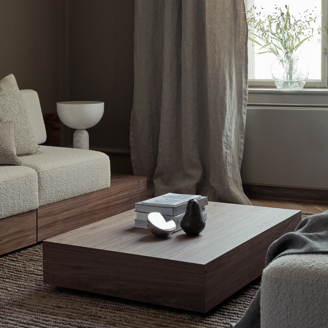 Lustro stołowe Aura, Stal nierdzewna New Works