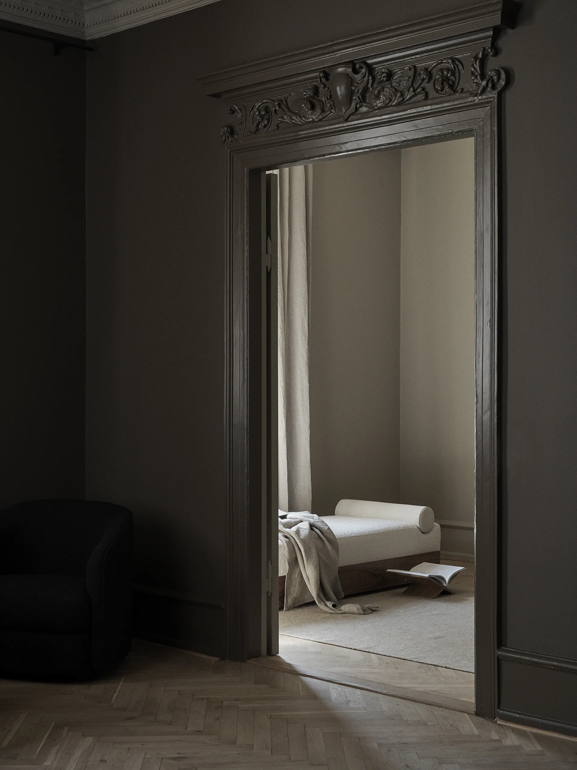 Mass leżanka dzienna 200x75x51 cm, Karakorum kość słoniowa 001-orzech New Works