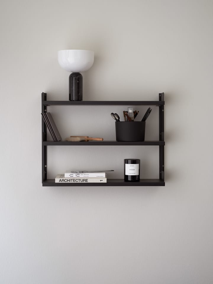 Półka na ścianę New Works Tea Shelf 46x62,5 cm, Czarny jesion New Works