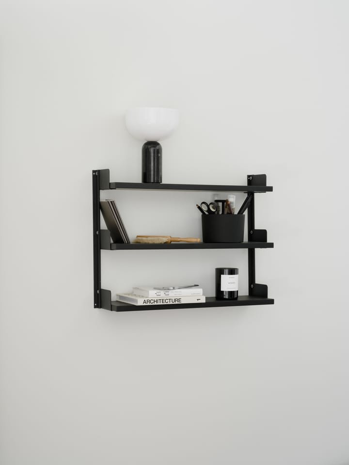 Półka na ścianę New Works Tea Shelf 46x62,5 cm, Czarny jesion New Works