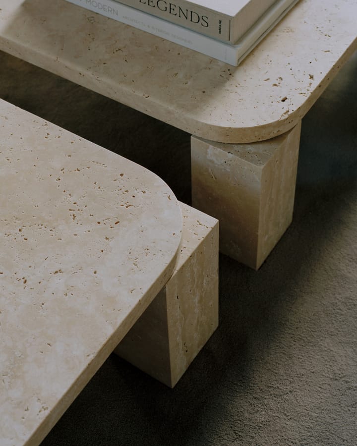 Stolik kawowy Atlas 60x60 cm - Unfilled Travertine - New Works