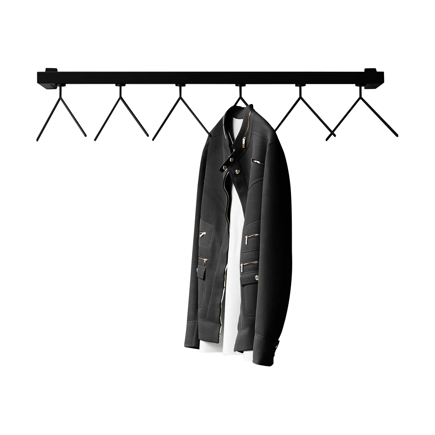 Nichba HangSys wieszak na ubrania, Czarny, 100 cm Nichba