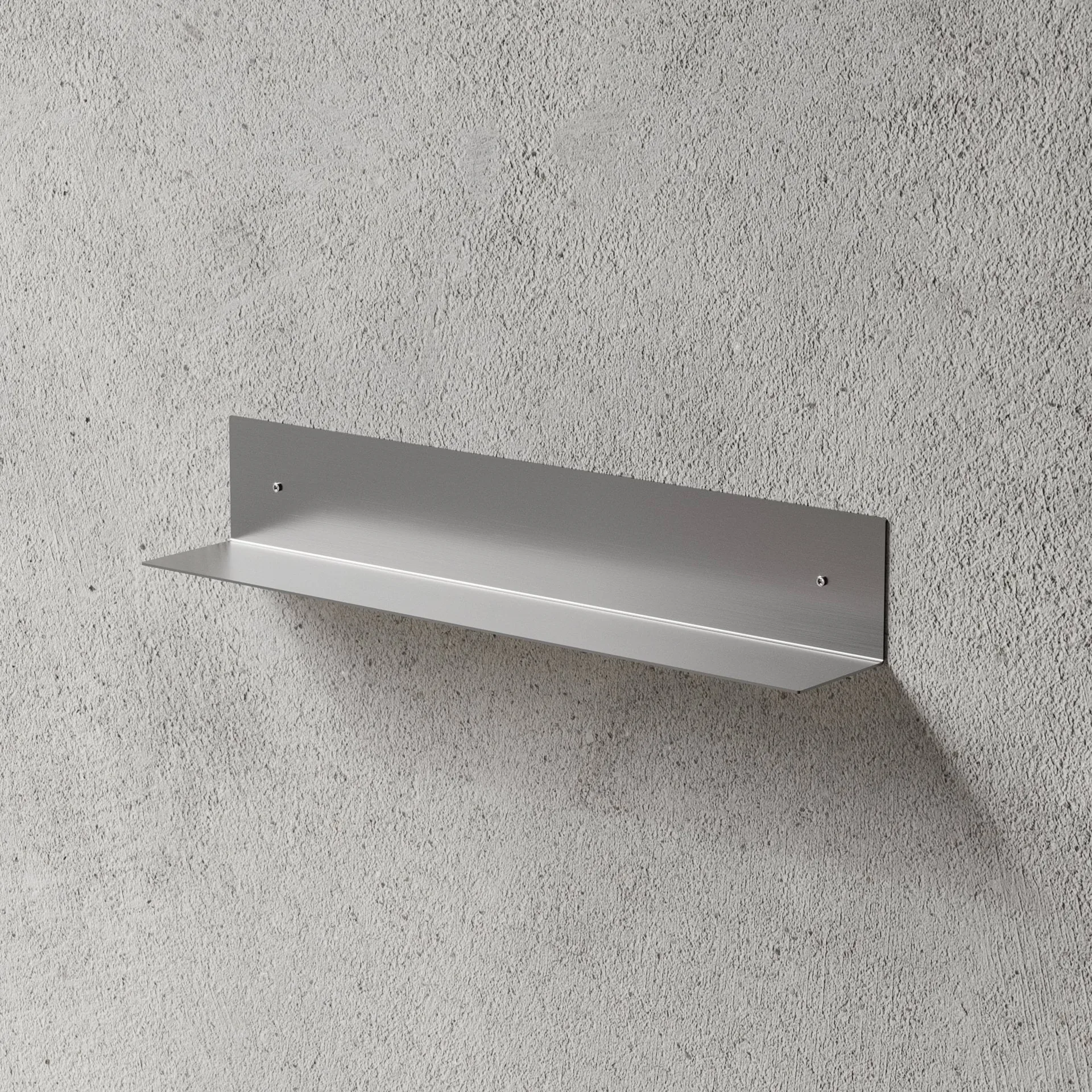 Półka łazienkowa Nichba, Szczotkowana stal nierdzewna, 60 cm Nichba