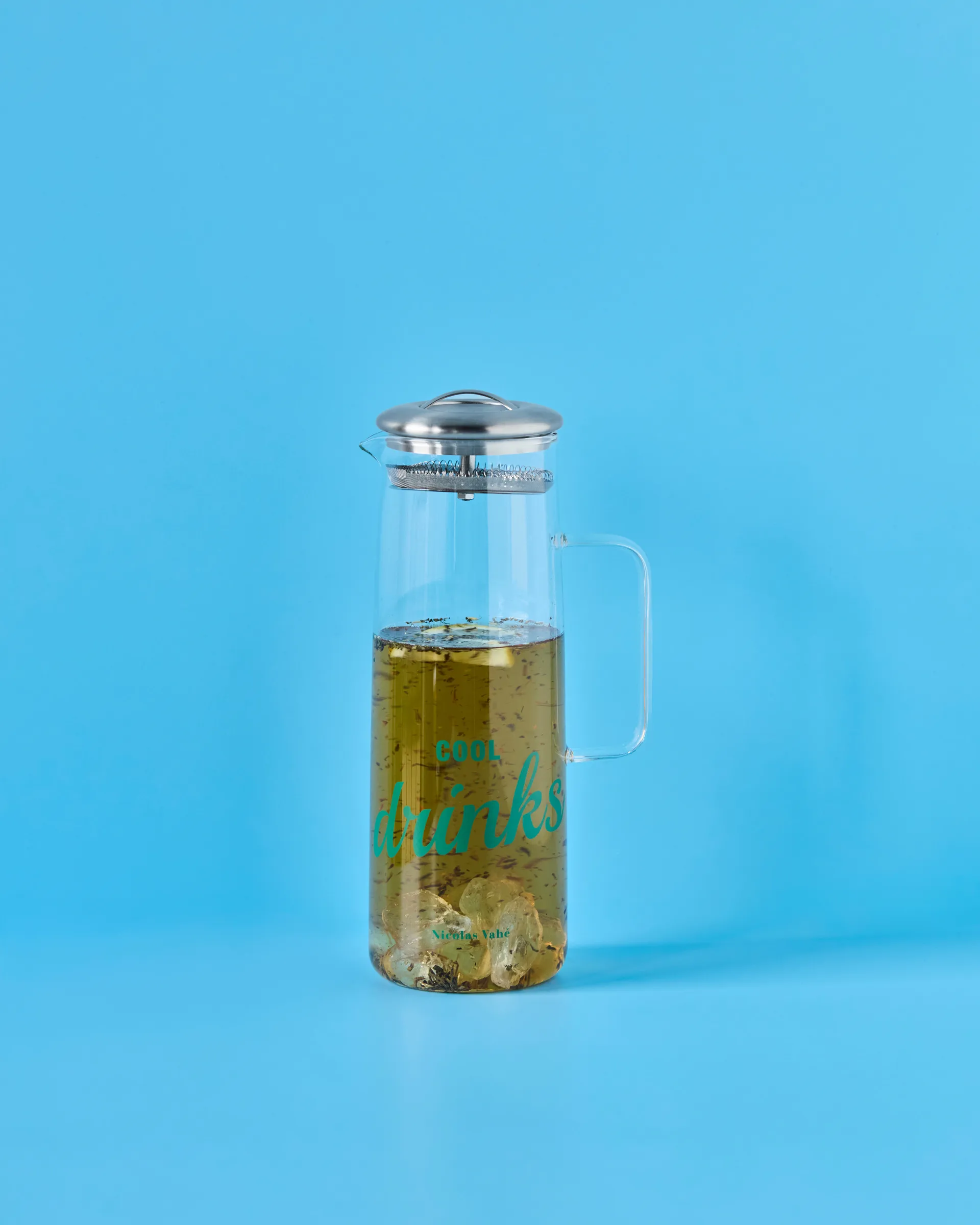 Dzbanek z pokrywką Nicolas Vahé, Przezroczysty-srebrny Nicolas Vahé