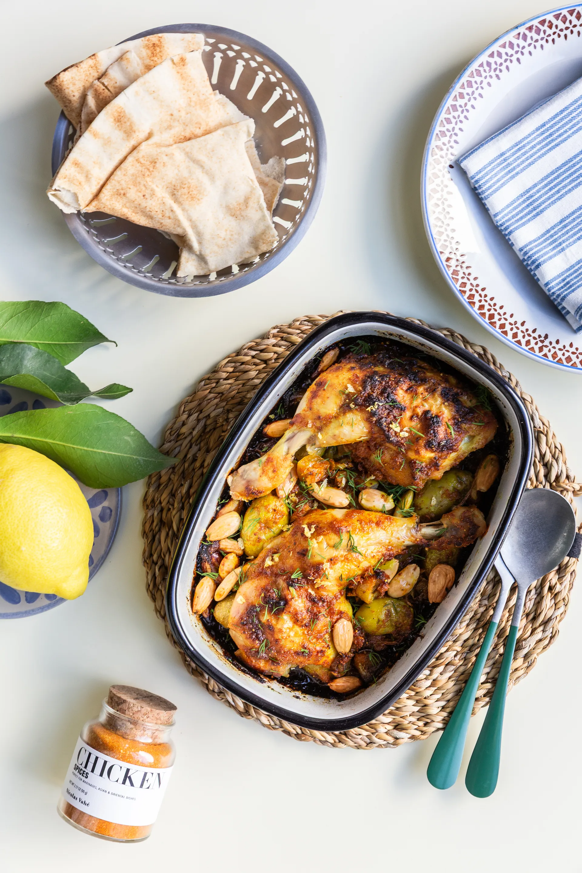 Kosz na chleb Nicolas Vahé, 2 części, Wykończenie - antyczne srebro Nicolas Vahé