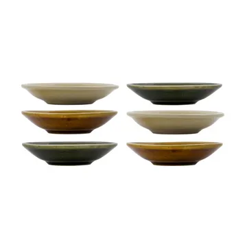 Miska Hala Ø9 cm , 6 szt. - Mokka-żółta-zielona - Nicolas Vahé