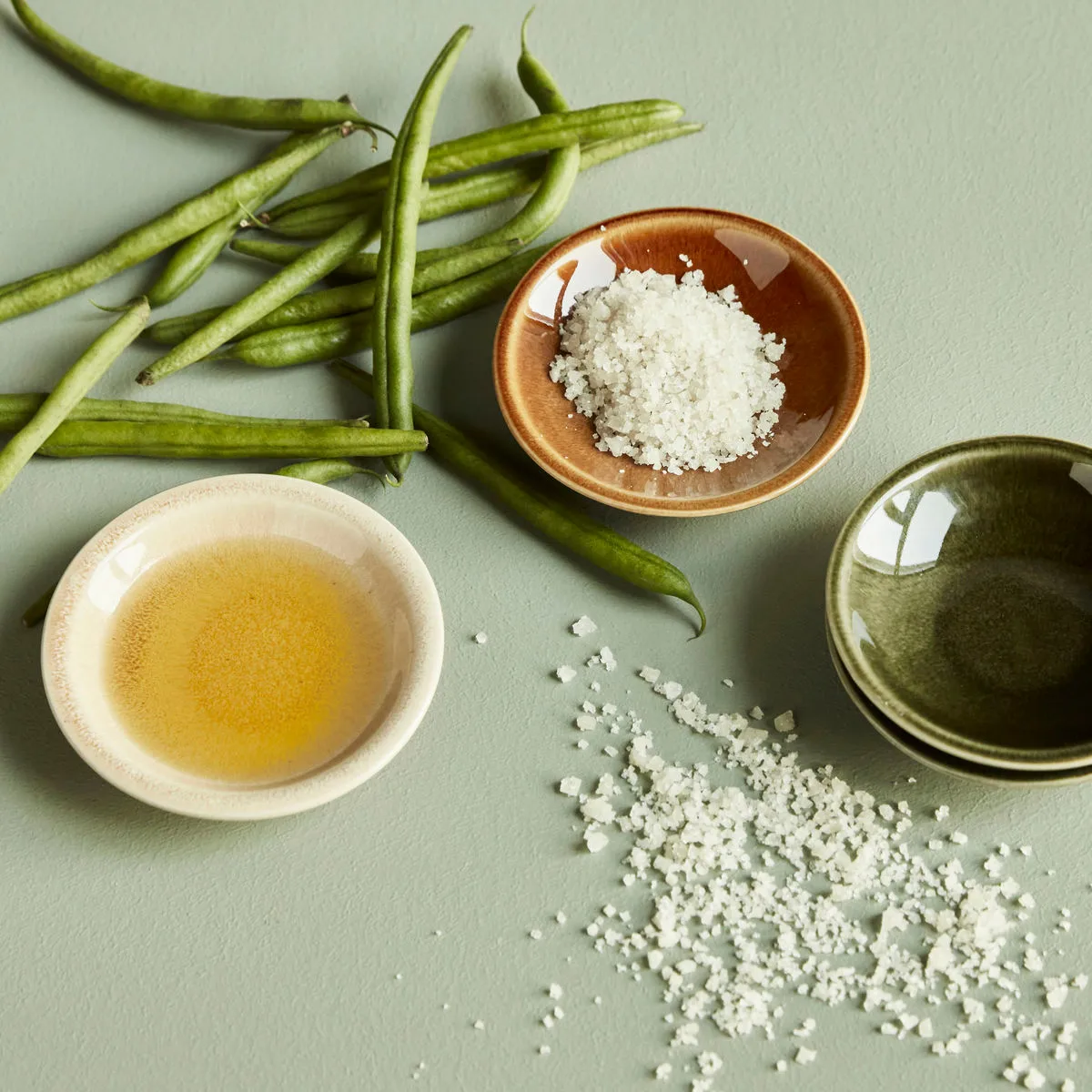 Miska Hala Ø9 cm , 6 szt., Mokka-żółta-zielona Nicolas Vahé