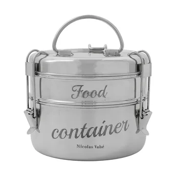 Pojemnik na jedzenie Nicolas Vahé, 2 części - Srebrne wykończenie, Ø18 cm - Nicolas Vahé