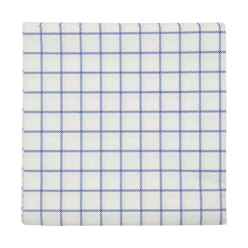 Serwetki Check 20x20 cm, Niebieske Nicolas Vahé