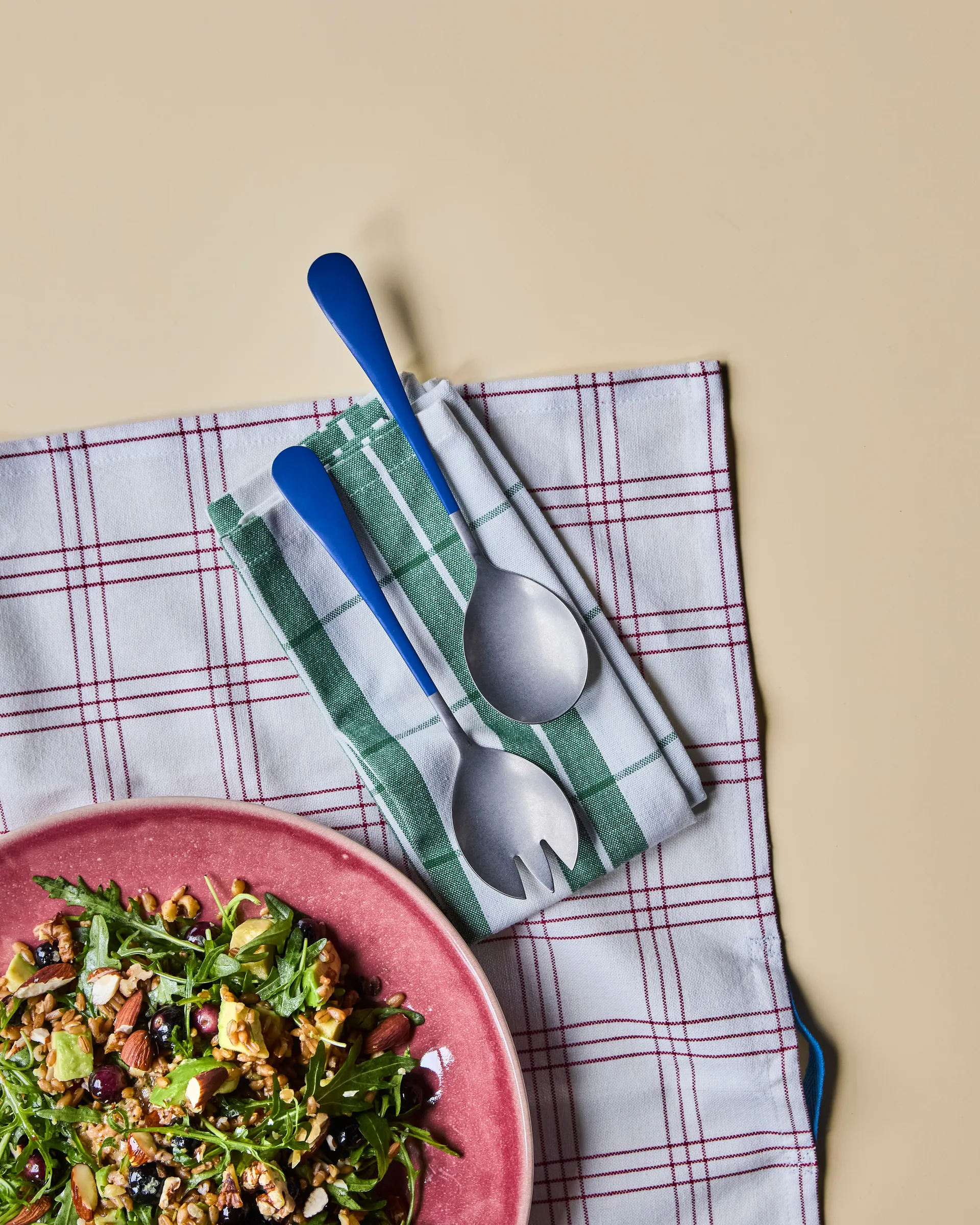 Sztućce do sałatek Nicolas Vahé, 2 części, Niebieski Nicolas Vahé